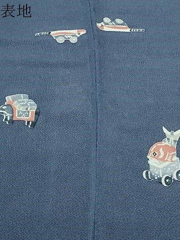 平和屋着物●上質な小紋 型染め 玩具文 鬼しぼ縮緬 正絹 逸品 CABD8996gh 平和屋着物●上質な小紋 型染め 玩具文 鬼しぼ縮緬 正絹 逸品 CABD8996gh