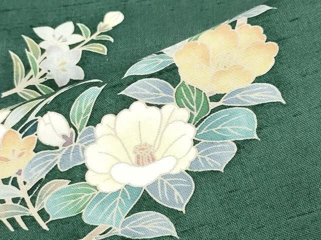 平和屋着物●訪問着 紬地 友禅 作家物 草花文 正絹 逸品 CABD8997gh 平和屋着物●訪問着 紬地 友禅 作家物 草花文 正絹 逸品 CABD8997gh