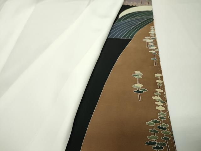 平和屋着物●豪華黒留袖 友禅 作家物 飛鳥松梅文 暈し染め 正絹 逸品 CABD9001gh 平和屋着物●豪華黒留袖 友禅 作家物 飛鳥松梅文 暈し染め 正絹 逸品 CABD9001gh