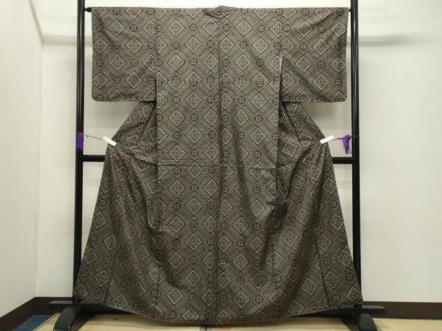 平和屋着物●本場大島紬 龍郷絣 正絹 逸品 未使用 CABD9003gh 平和屋着物●本場大島紬 龍郷絣 正絹 逸品 未使用 CABD9003gh
