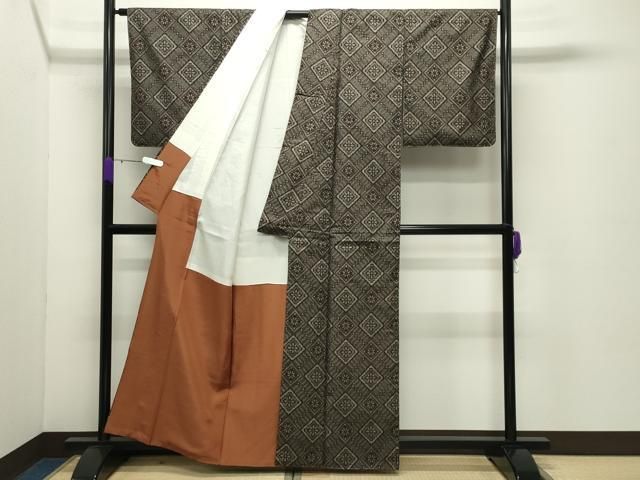 平和屋着物●本場大島紬 龍郷絣 正絹 逸品 未使用 CABD9003gh 平和屋着物●本場大島紬 龍郷絣 正絹 逸品 未使用 CABD9003gh
