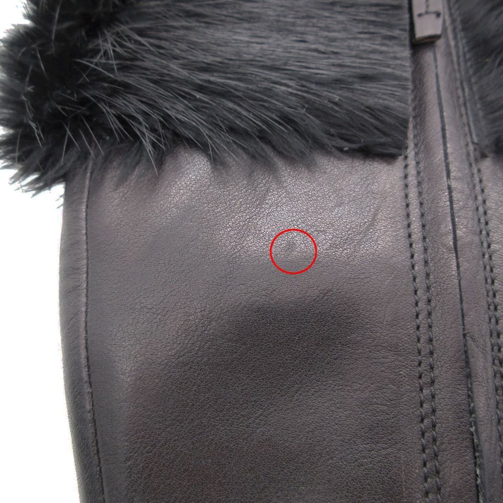 FENDI フェンディ ブーツ ファーロングブーツ ハイヒール レザー サイドジップ シューズ ブラック 36 23cm レディース 【中古】 FENDI フェンディ ブーツ ファーロングブーツ ハイヒール レザー サイドジップ シューズ ブラック 36 23cm レディース 【中古】