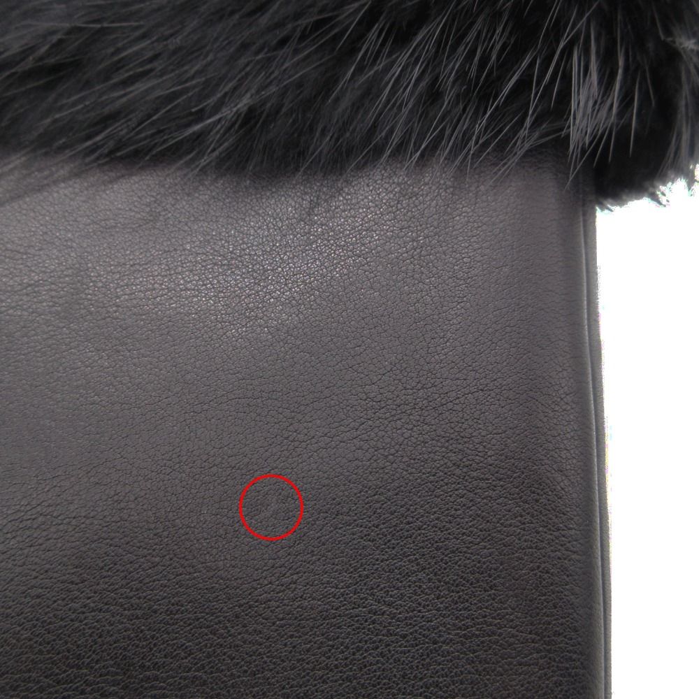 FENDI フェンディ ブーツ ファーロングブーツ ハイヒール レザー サイドジップ シューズ ブラック 36 23cm レディース 【中古】 FENDI フェンディ ブーツ ファーロングブーツ ハイヒール レザー サイドジップ シューズ ブラック 36 23cm レディース 【中古】
