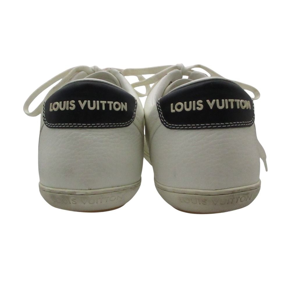 LOUIS VUITTON ルイ・ヴィトン スニーカー Vライン レザー 切替 シューズ ローカット ホワイト 6.5 25.5cm メンズ 【中古】