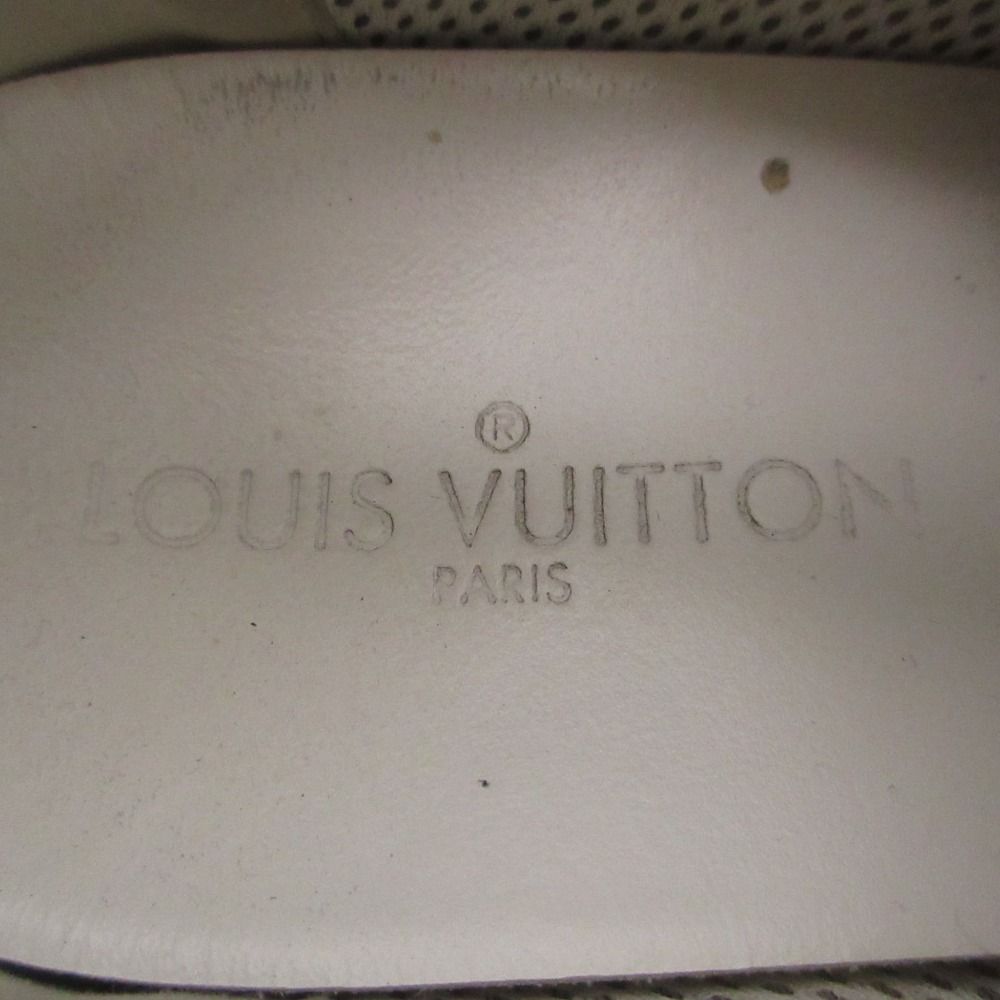 LOUIS VUITTON ルイ・ヴィトン スニーカー Vライン レザー 切替 シューズ ローカット ホワイト 6.5 25.5cm メンズ 【中古】