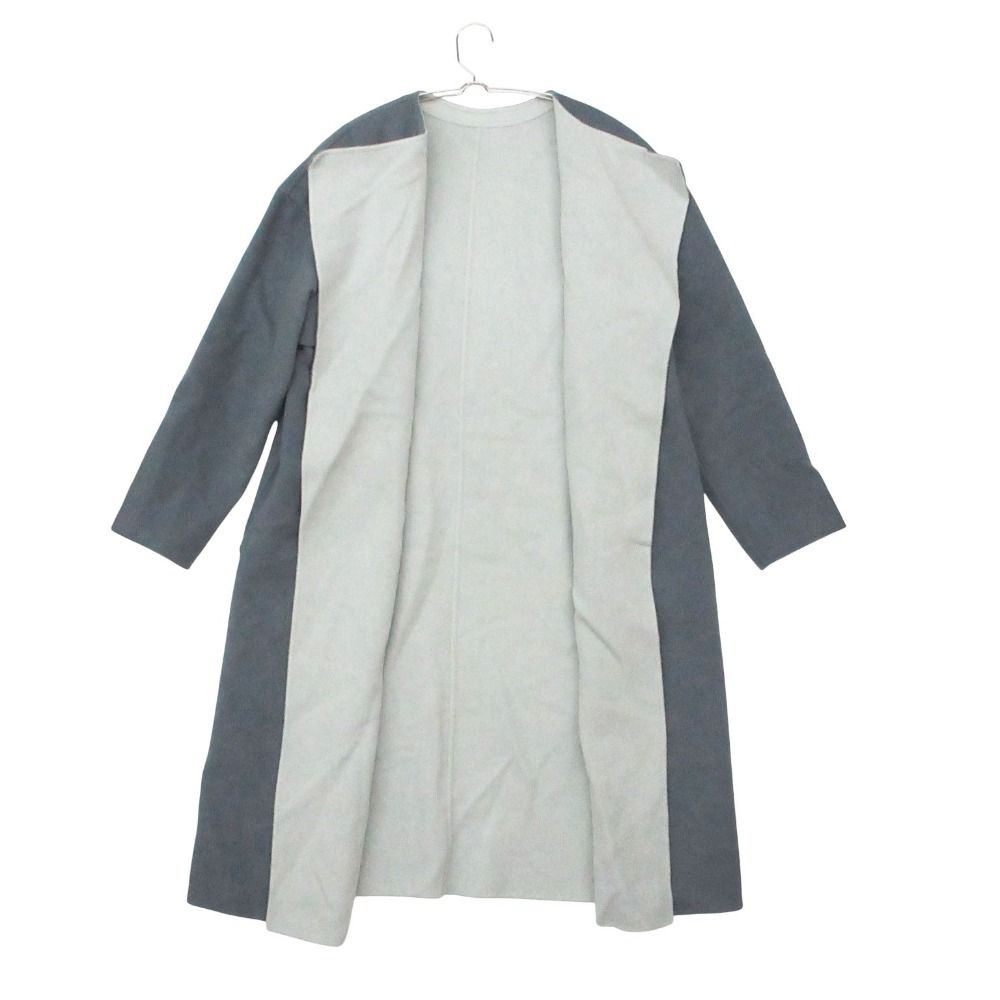 19AW UNTITLED アンタイトル コート ウールリバーラップ ダブルフェイス ロング丈 くすみブルー 2【M】 レディース 【中古】 19AW UNTITLED アンタイトル コート ウールリバーラップ ダブルフェイス ロング丈 くすみブルー 2【M】 レディース 【中古】