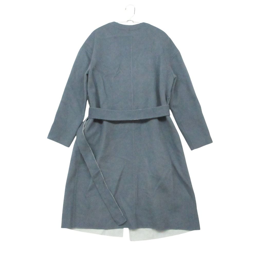 19AW UNTITLED アンタイトル コート ウールリバーラップ ダブルフェイス ロング丈 くすみブルー 2【M】 レディース 【中古】 19AW UNTITLED アンタイトル コート ウールリバーラップ ダブルフェイス ロング丈 くすみブルー 2【M】 レディース 【中古】