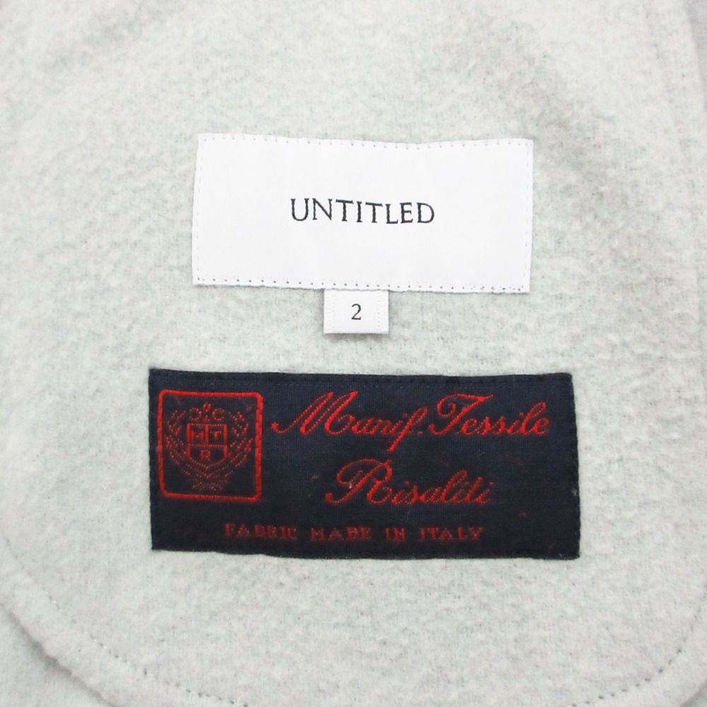 19AW UNTITLED アンタイトル コート ウールリバーラップ ダブルフェイス ロング丈 くすみブルー 2【M】 レディース 【中古】 19AW UNTITLED アンタイトル コート ウールリバーラップ ダブルフェイス ロング丈 くすみブルー 2【M】 レディース 【中古】