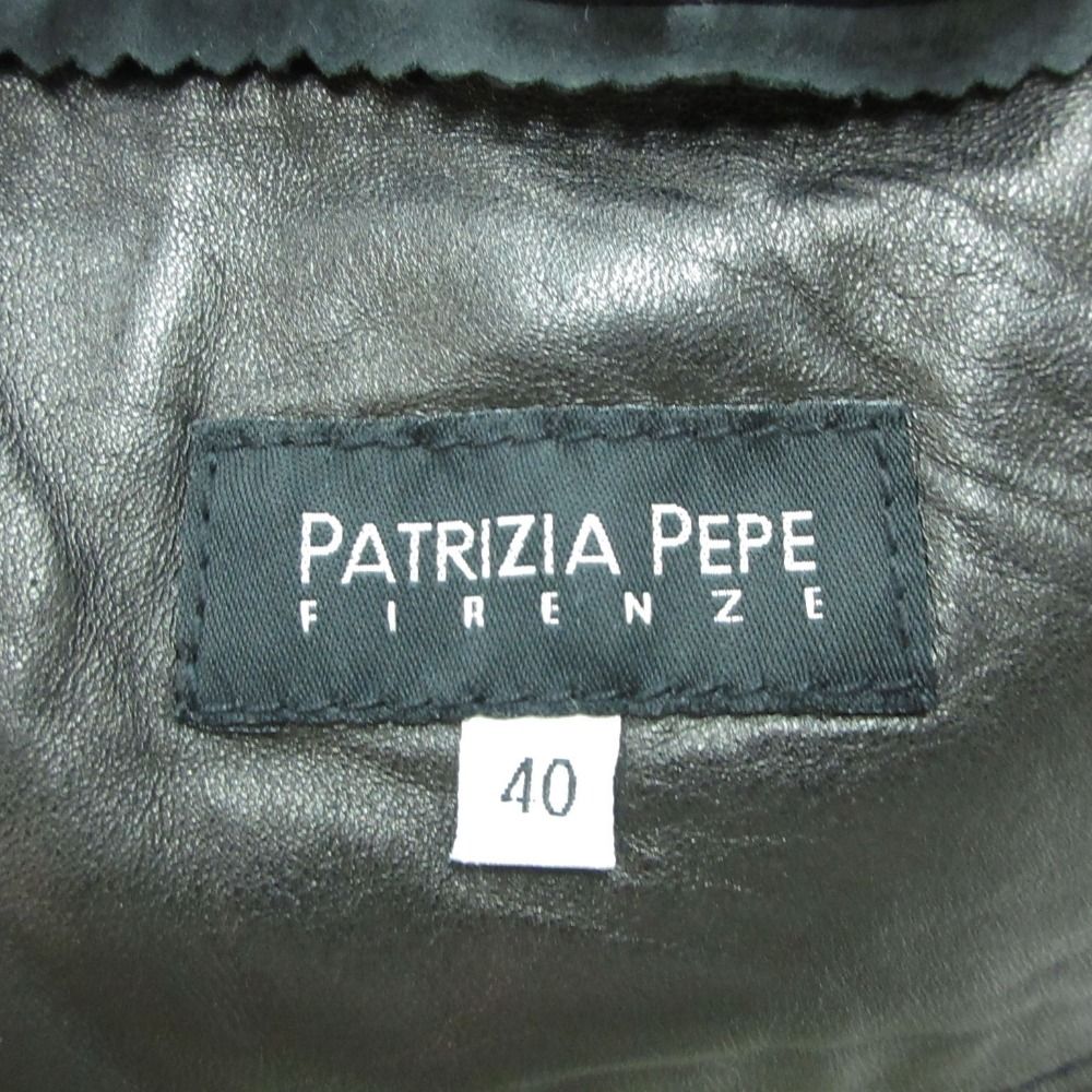 PATORIZIA PEPE パトリツィアペペ ブルゾン ムートンジャケット コート ショート丈 イタリア製 アウター ブラック 40 レディース 【中古】