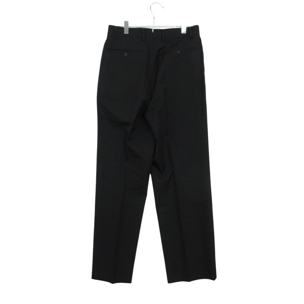 美品 LANVIN ランバン COLLECTION コレクション スーツ セットアップ ノッチドラペル 2B ジャケット 裏地レオパード柄 スラックス 2タック パンツ ブラック 46 メンズ 【中古】