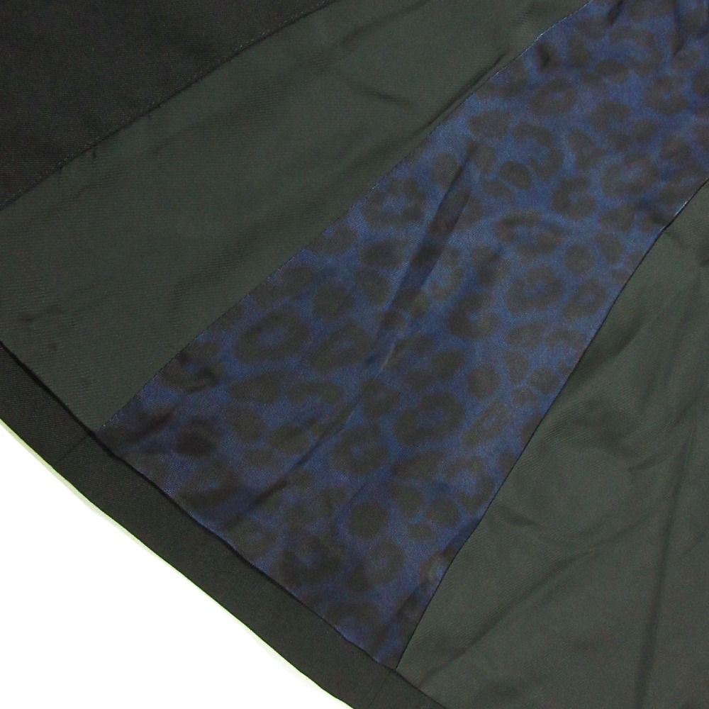 美品 LANVIN ランバン COLLECTION コレクション スーツ セットアップ ノッチドラペル 2B ジャケット 裏地レオパード柄 スラックス 2タック パンツ ブラック 46 メンズ 【中古】