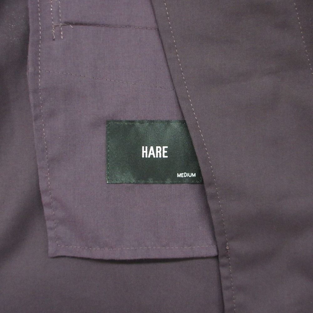 美品 HARE ハレ セットアップ スーツ ショート丈 デザイン ダブルブレスト テーラード ワイドパンツ 薄地 パープル M メンズ 【中古】 美品 HARE ハレ セットアップ スーツ ショート丈 デザイン ダブルブレスト テーラード ワイドパンツ 薄地 パープル M メンズ 【中古】