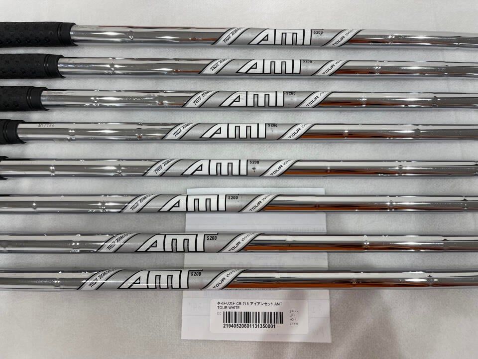 タイトリスト CB 718 AMT TOUR WHITE S200フレックス アイアンセット