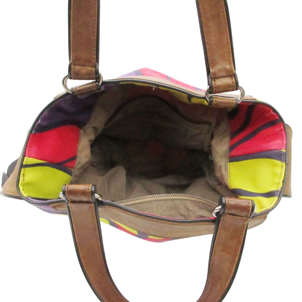00s MARNI マルニ ショルダーバッグ キャンバス×レザー 総柄 イタリア製 カバン 鞄 マルチカラー レディース 【中古】