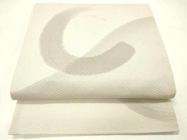 平和屋着物＊夏物　太鼓柄袋帯　抽象文様　金糸　正絹　逸品　DABC8995cm
