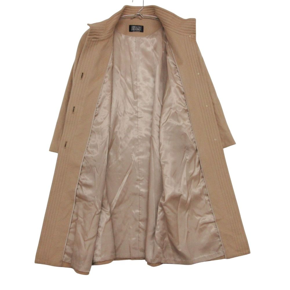 ベルタボーノ BELTA BUONO コート カシミヤ ロング スタンドカラー ベージュ 9【M】 レディース 【中古】 ベルタボーノ BELTA BUONO コート カシミヤ ロング スタンドカラー ベージュ 9【M】 レディース 【中古】