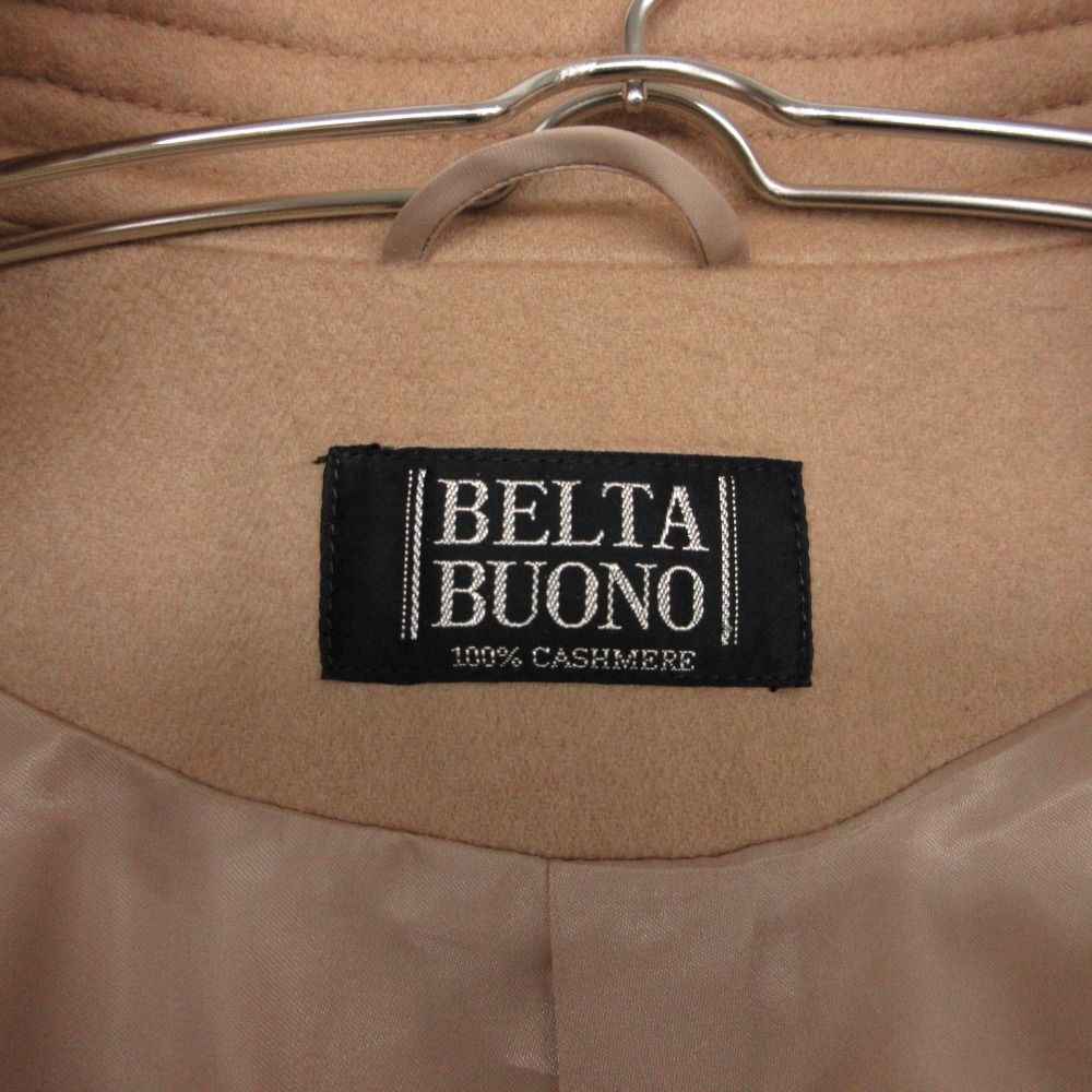ベルタボーノ BELTA BUONO コート カシミヤ ロング スタンドカラー ベージュ 9【M】 レディース 【中古】 ベルタボーノ BELTA BUONO コート カシミヤ ロング スタンドカラー ベージュ 9【M】 レディース 【中古】