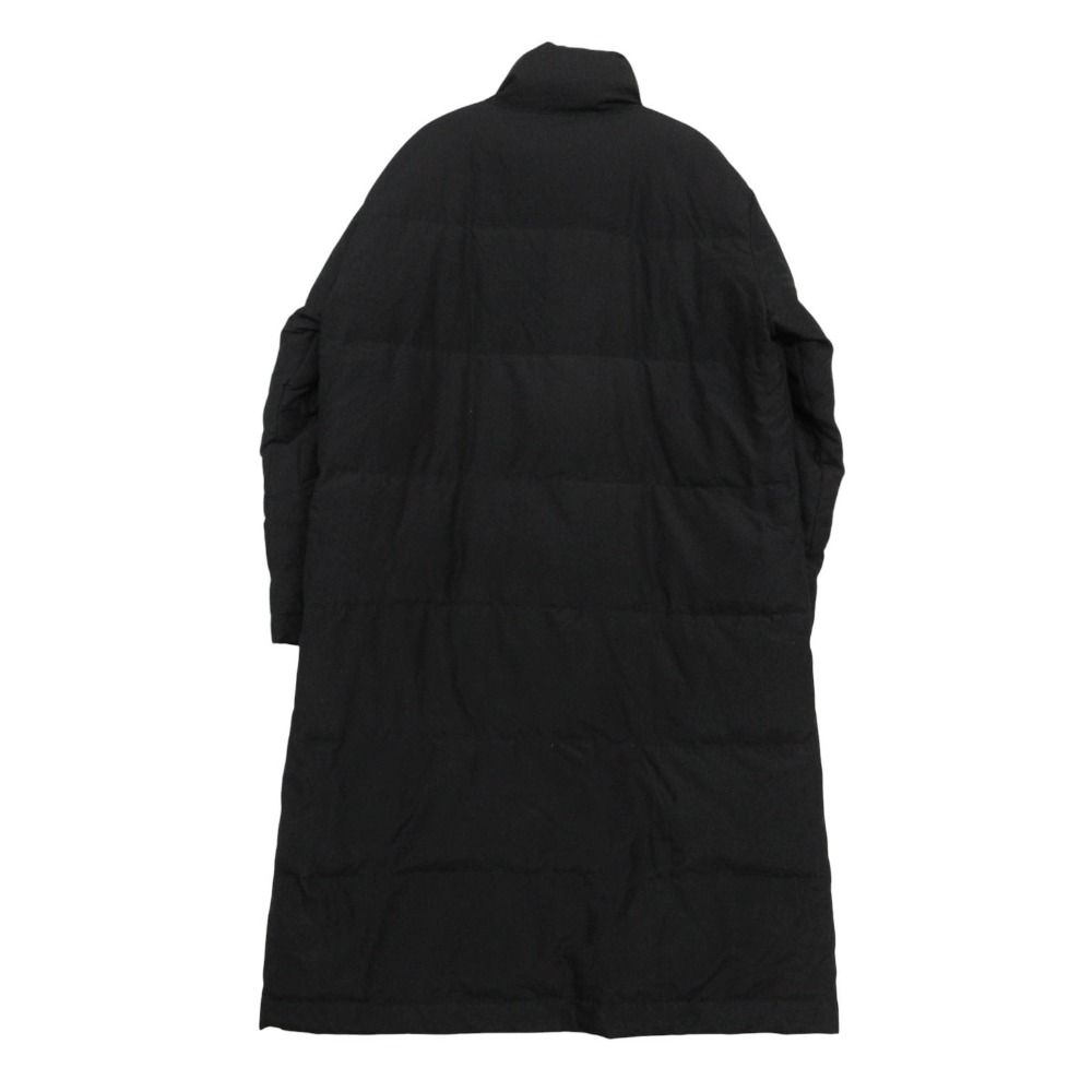 美品 Donna Karan ダナキャラン クラシック コート ダウン ロング アウター ブラック S【S】 レディース 【中古】