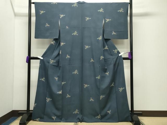 平和屋着物●上質な小紋 トンボ 正絹 逸品 CABD9008gh 平和屋着物●上質な小紋 トンボ 正絹 逸品 CABD9008gh