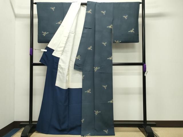 平和屋着物●上質な小紋 トンボ 正絹 逸品 CABD9008gh 平和屋着物●上質な小紋 トンボ 正絹 逸品 CABD9008gh