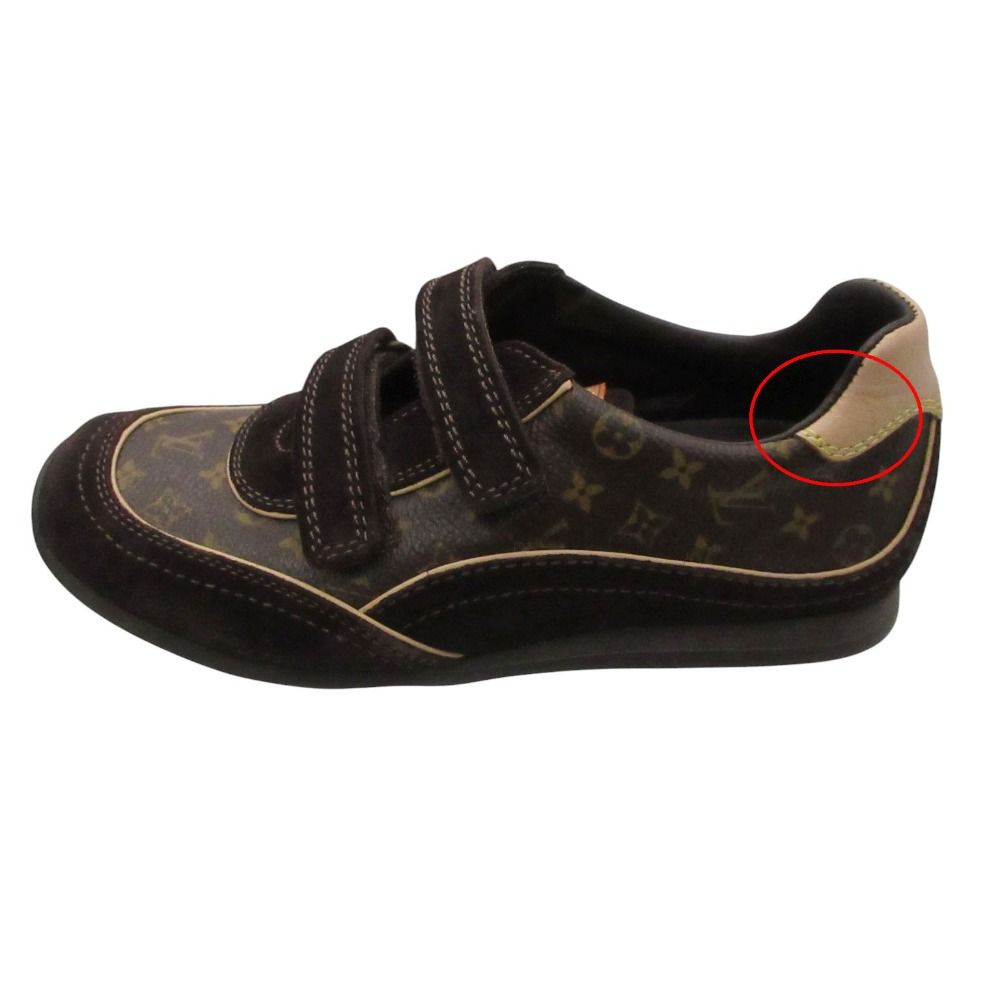 00s LOUIS VUITTON ルイ・ヴィトン スニーカー シューズ モノグラム ベルクロ スエード切替 イタリア製 靴 ブラウン 【中古】 00s LOUIS VUITTON ルイ・ヴィトン スニーカー シューズ モノグラム ベルクロ スエード切替 イタリア製 靴 ブラウン 【中古】