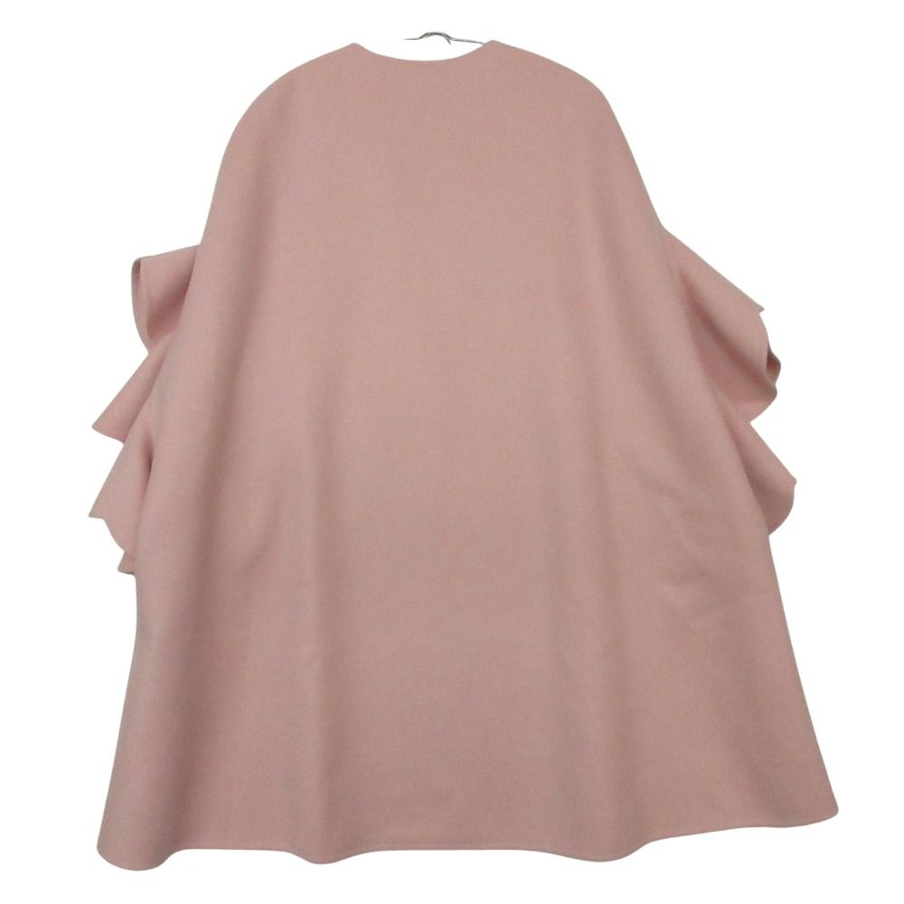 VALENTINO ヴァレンティノ コート ケープ ノーカラー ジャケット ラッフルスリーブ カシミヤブレンド ピンク 38 レディース 【中古】 VALENTINO ヴァレンティノ コート ケープ ノーカラー ジャケット ラッフルスリーブ カシミヤブレンド ピンク 38 レディース 【中古】