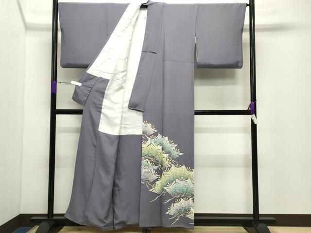 平和屋着物●本加賀友禅作家　鬼島武司　色留袖　松　色紙付き　正絹　逸品　CABD9011gh