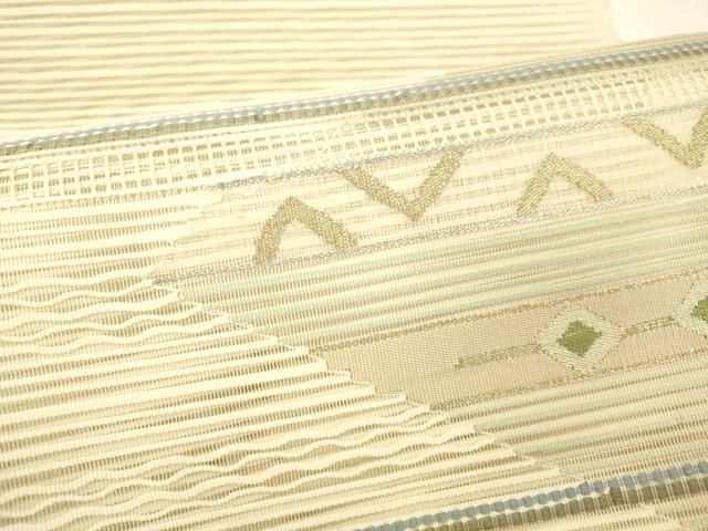 平和屋着物*夏物 絽綴れ 八寸名古屋帯 抽象文様 金銀糸 正絹 逸品 DABC8997cm 平和屋着物*夏物 絽綴れ 八寸名古屋帯 抽象文様 金銀糸 正絹 逸品 DABC8997cm