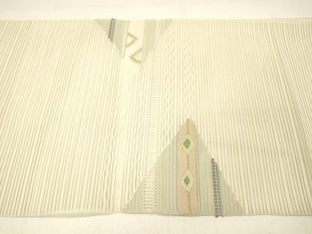 平和屋着物*夏物 絽綴れ 八寸名古屋帯 抽象文様 金銀糸 正絹 逸品 DABC8997cm 平和屋着物*夏物 絽綴れ 八寸名古屋帯 抽象文様 金銀糸 正絹 逸品 DABC8997cm