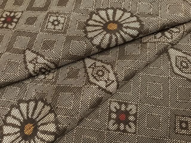 平和屋着物●本場大島紬 花菱文 正絹 逸品 AABH3841ph