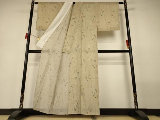 平和屋着物*夏物 小紋 紗 流水文 洗える着物 AABH3196jd 平和屋着物*夏物 小紋 紗 流水文 洗える着物 AABH3196jd