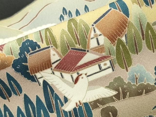 平和屋着物●豪華黒留袖 友禅 作家物 飛鳥風景文 暈し染め 正絹 逸品 CABD9015gh 平和屋着物●豪華黒留袖 友禅 作家物 飛鳥風景文 暈し染め 正絹 逸品 CABD9015gh