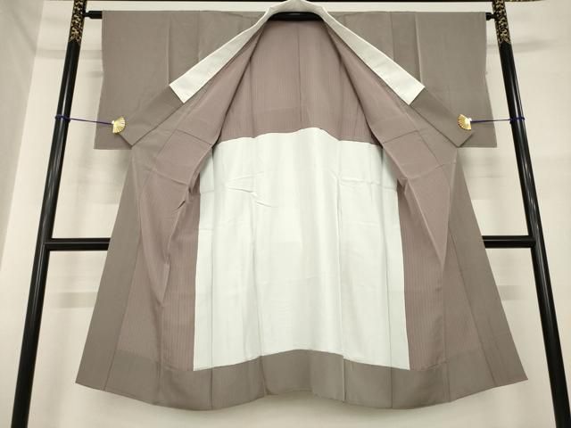 平和屋着物●長襦袢　無双仕立て　縞　正絹　逸品　未使用　AABH2639ck