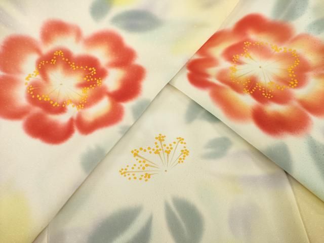 平和屋着物●上質な小紋 舞花文 暈し染 正絹 逸品 未使用 AABH2640ck 平和屋着物●上質な小紋 舞花文 暈し染 正絹 逸品 未使用 AABH2640ck
