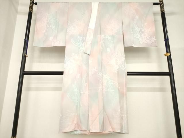 平和屋着物●長襦袢　無双仕立て　辻が花地紋　暈し染　やまと誂製　正絹　逸品　AABH3282ck