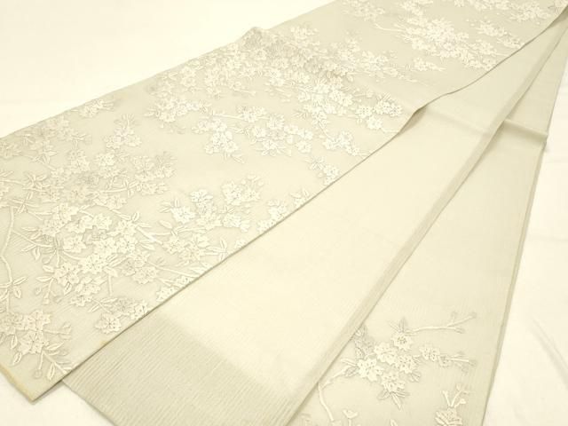 平和屋着物*夏物 中国三大刺繍 相良刺繍 総刺繍 袋帯 枝桜 金糸 正絹 逸品 DABC8999cm 平和屋着物*夏物 中国三大刺繍 相良刺繍 総刺繍 袋帯 枝桜 金糸 正絹 逸品 DABC8999cm