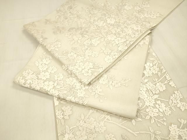 平和屋着物*夏物 中国三大刺繍 相良刺繍 総刺繍 袋帯 枝桜 金糸 正絹 逸品 DABC8999cm 平和屋着物*夏物 中国三大刺繍 相良刺繍 総刺繍 袋帯 枝桜 金糸 正絹 逸品 DABC8999cm