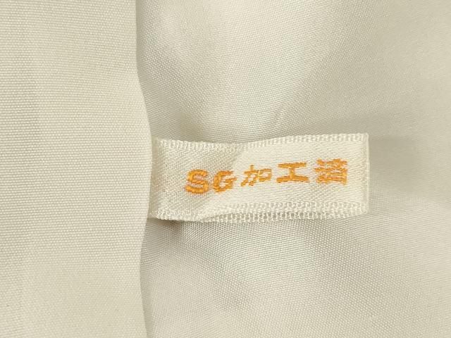 平和屋着物●本場大島紬 白大島 カタス9マルキ 流水花間道 正絹 逸品 AABH3283ck 平和屋着物●本場大島紬 白大島 カタス9マルキ 流水花間道 正絹 逸品 AABH3283ck