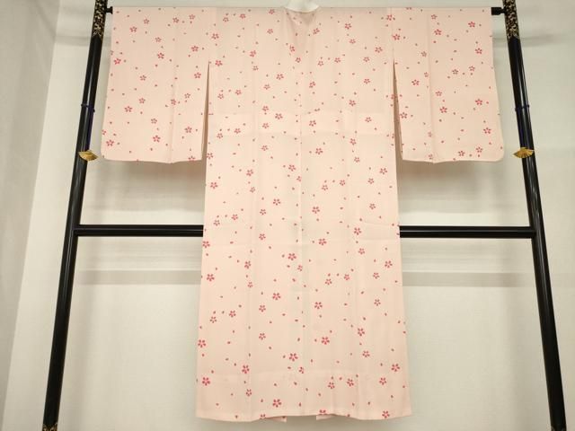 平和屋着物●長襦袢　無双仕立て　舞桜　正絹　逸品　未使用　AABH3285ck