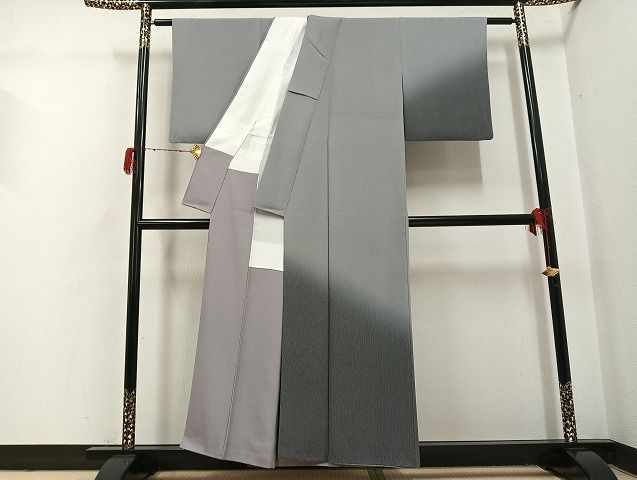 平和屋着物●染師：雅旺　訪問着　江戸小紋　角通し　正絹　逸品　AABH3843ph