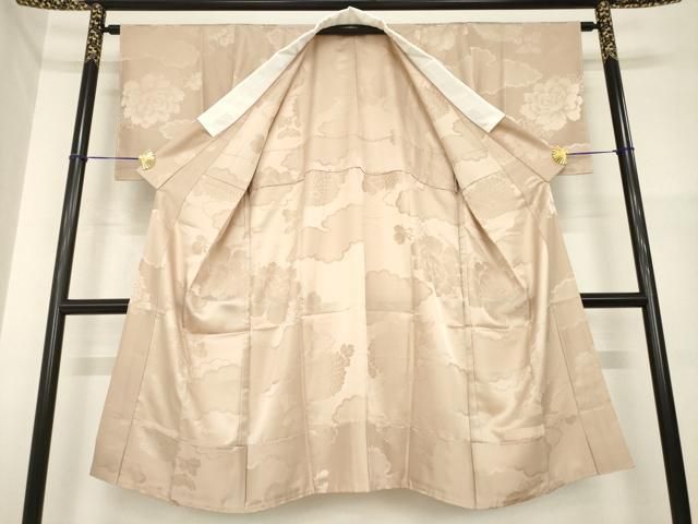 平和屋着物●長襦袢　無双仕立て　雲重ね地紋　正絹　逸品　未使用　AABH3288ck