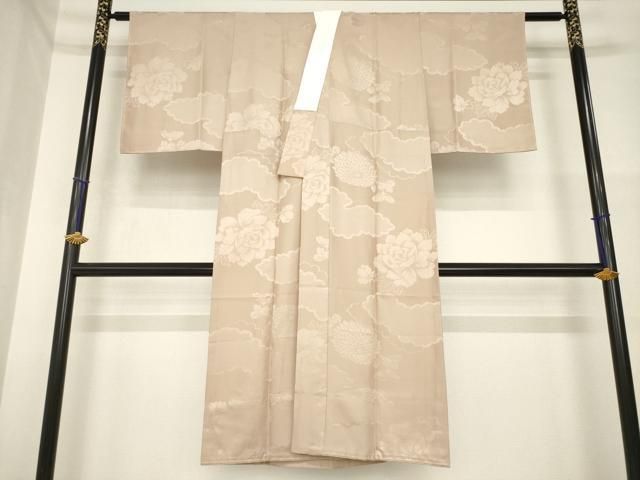 平和屋着物●長襦袢　無双仕立て　雲重ね地紋　正絹　逸品　未使用　AABH3288ck