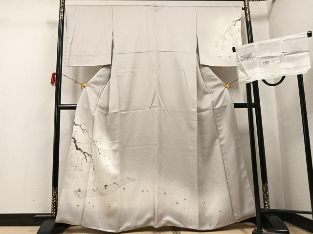 平和屋着物●洛楽人工房　人物花文　(玉蟲染)　訪問着　正絹　逸品　未使用　AABH3849ph