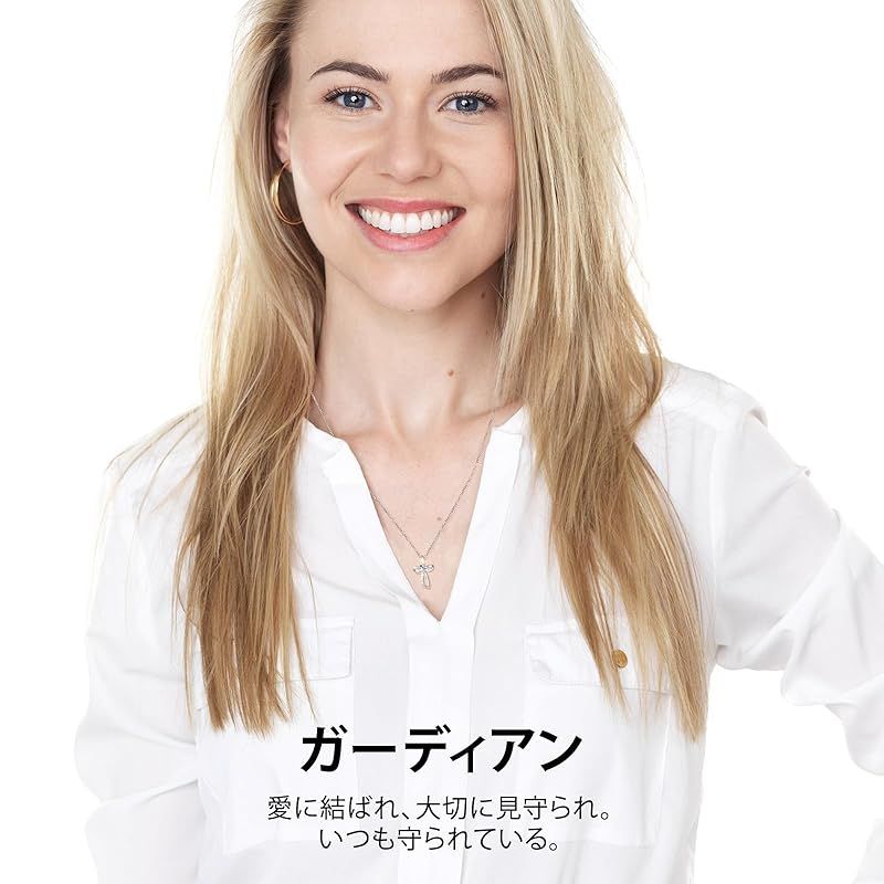 KRKC&CO 十字架ネックレス レディース モアサナイト誕生日プレゼント女性 リボンモチーフ クロスペンダントネックレス 華奢 インフィニティ シルバー925 金属アレルギー対応 チェーンの長さ調整可能 ギフトボックス付