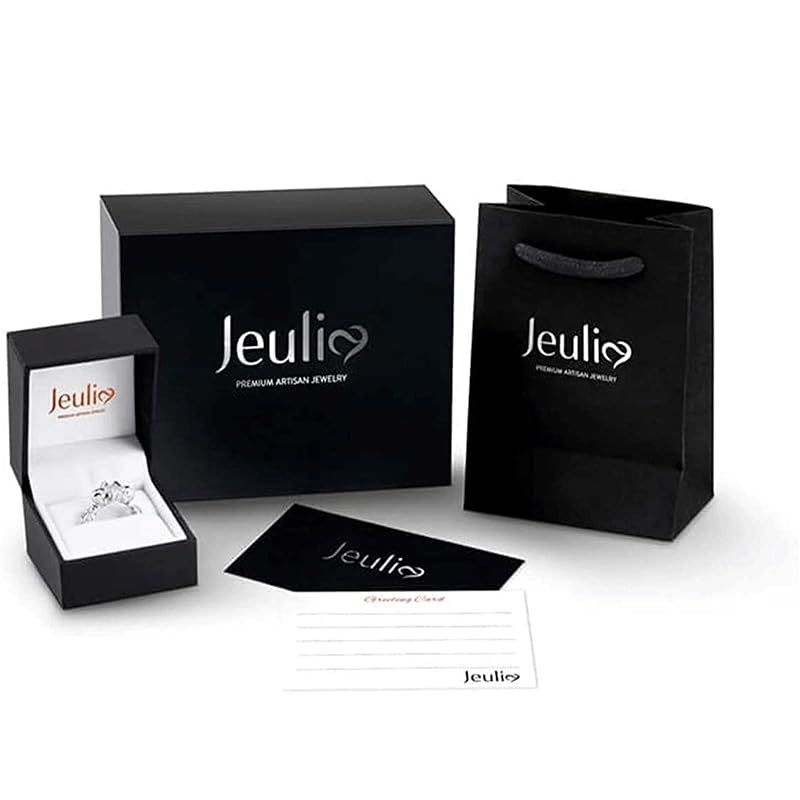 [Jeulia] カスタム ツイスト ハート ウェディングリング シルバー925 誕生日プレゼント用 永遠の愛を象徴するデザイン 専用ケース付き (ハート型, 20)