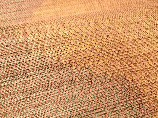平和屋着物＊夏物　全通柄袋帯　抽象文様　金糸　正絹　逸品　DABD6529cm