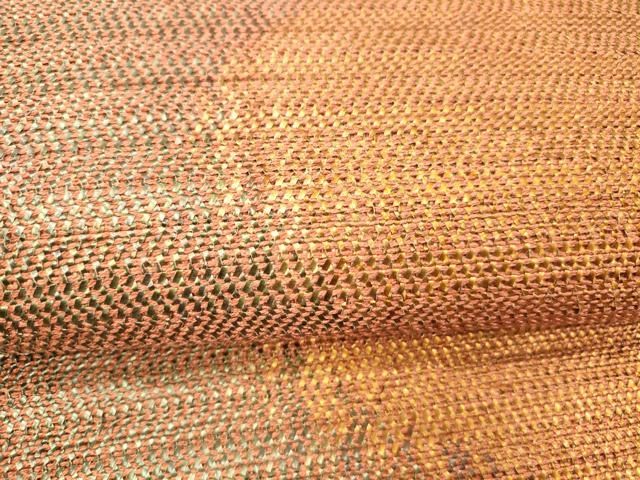 平和屋着物＊夏物　全通柄袋帯　抽象文様　金糸　正絹　逸品　DABD6529cm