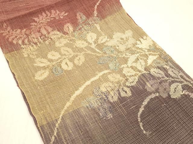 平和屋着物*夏物 八寸名古屋帯 草花文 正絹 逸品 DABD6532cm 平和屋着物*夏物 八寸名古屋帯 草花文 正絹 逸品 DABD6532cm