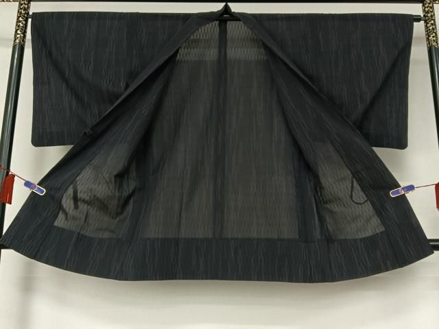 平和屋着物▽道中着 スリーシーズン 春夏秋 塵除け 変わり縞 黒地 正絹 逸品 AABH5650jh 平和屋着物▽道中着 スリーシーズン 春夏秋 塵除け 変わり縞 黒地 正絹 逸品 AABH5650jh