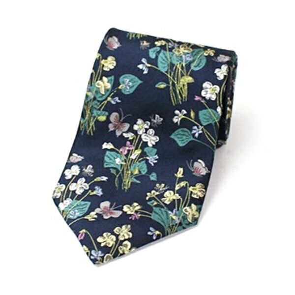 銀座田屋 シルク ネクタイ 花柄 中古 Aランク TAYA メンズ ビジネス